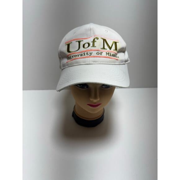 The Game White University Of Miami Hurricanes SnapBack Hat Men’s One Size NCAA - Picture 9 of 11